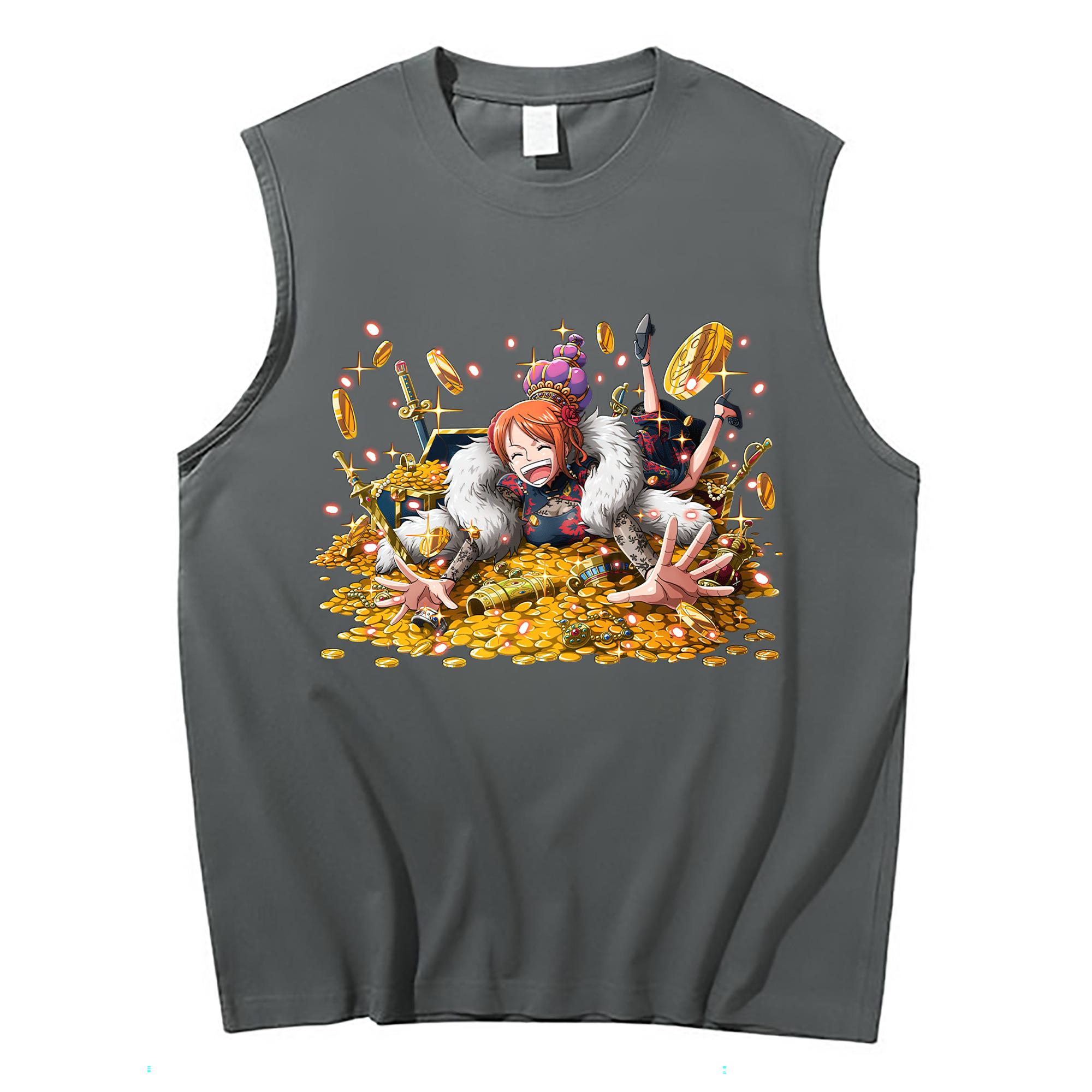 ワンピース ナミ ONE PIECE Nami コットン100％タンクトップ（フロントプリント）